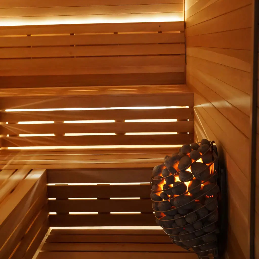 Custom Indoor Sauna Room - 4' x 5' x 8' - Finnish Sauna Builders