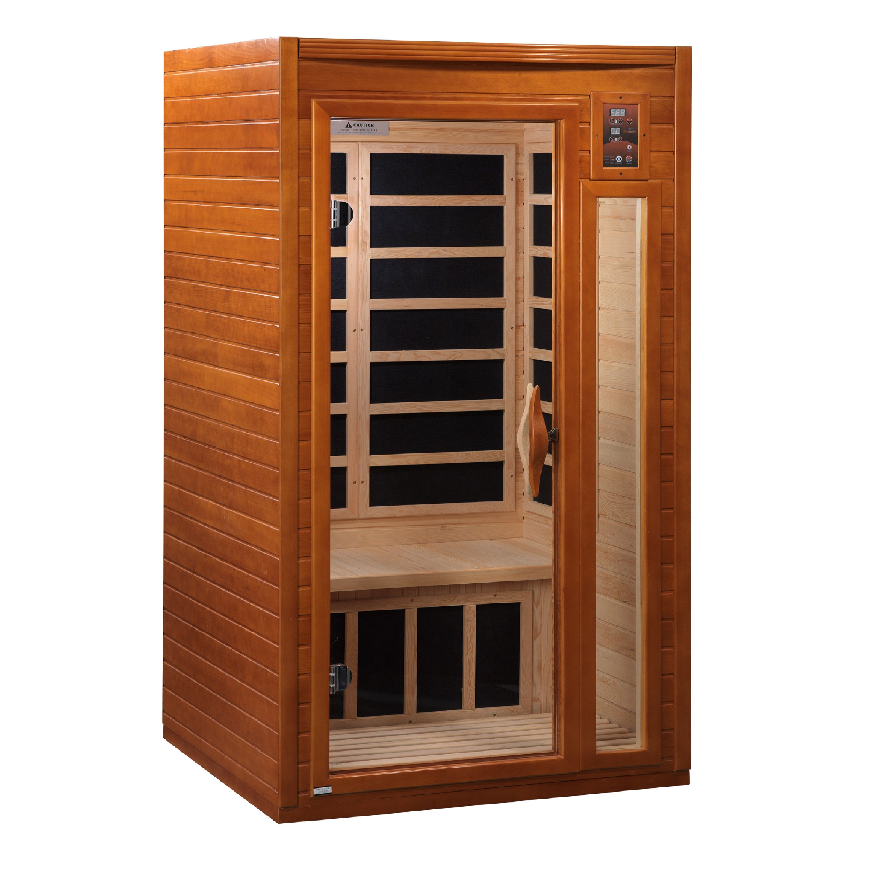 Dynamic Barcelona 1–2 Person Infrared Sauna – 120V Plug & Play (Canadian Hemlock, Low EMF)