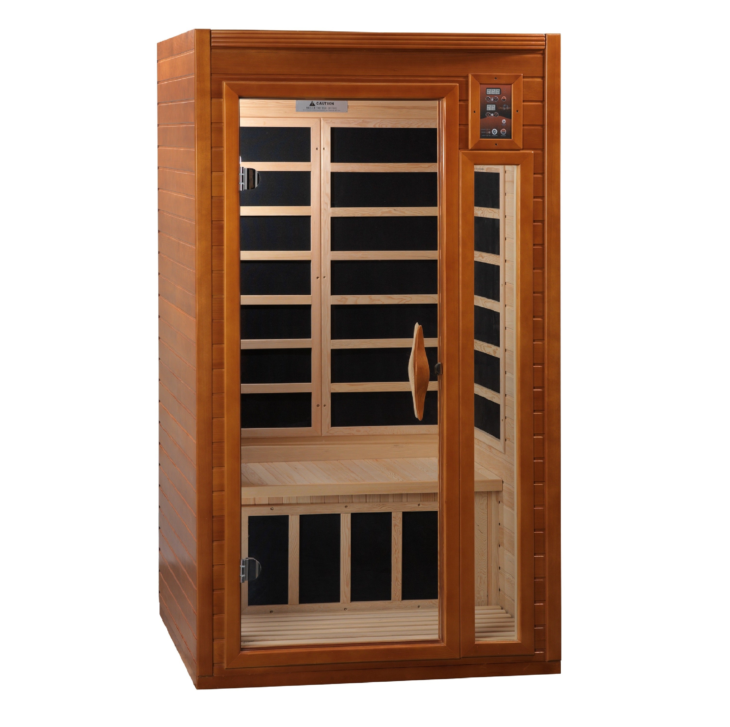 Dynamic Barcelona 1–2 Person Infrared Sauna – 120V Plug & Play (Canadian Hemlock, Low EMF)