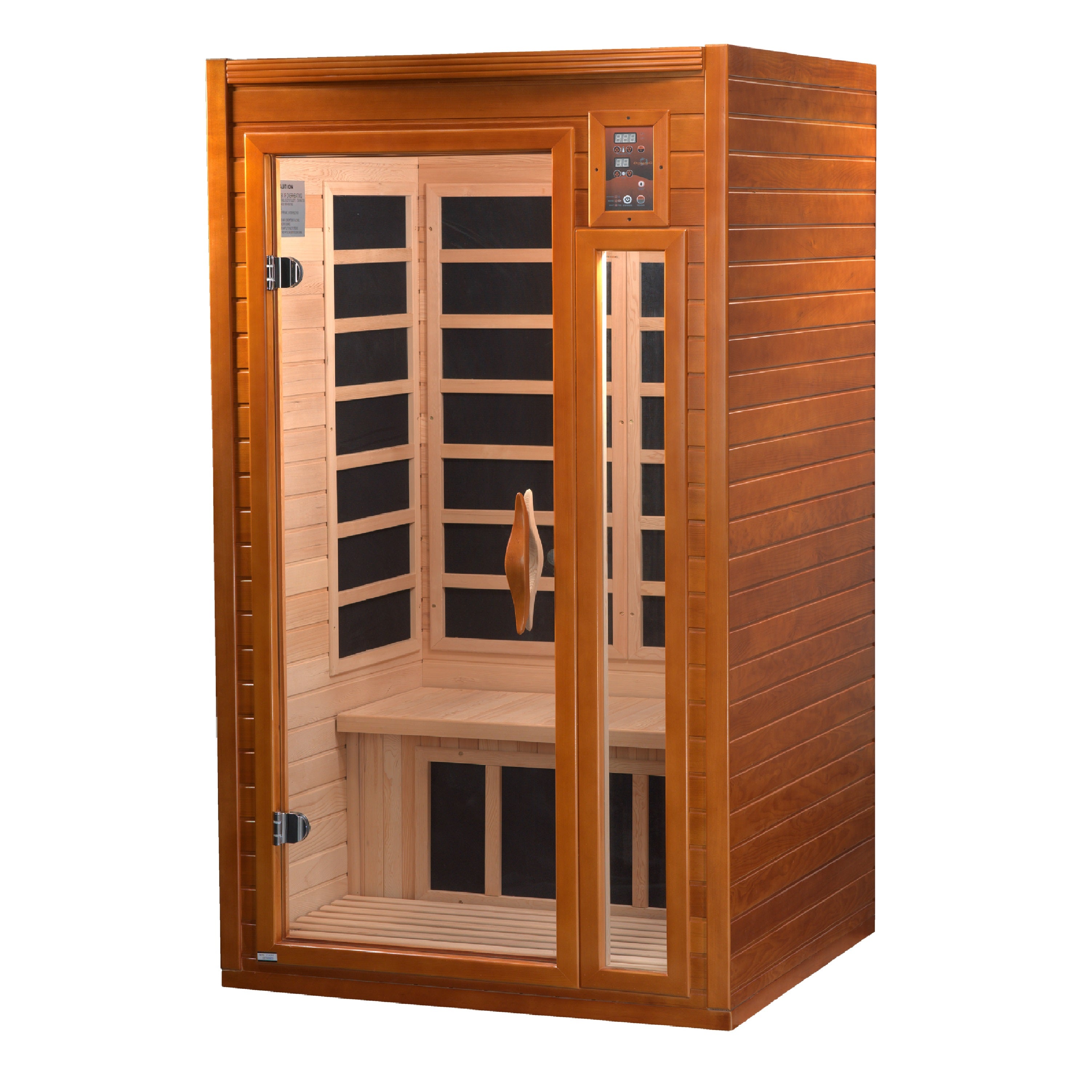 Dynamic Barcelona 1–2 Person Infrared Sauna – 120V Plug & Play (Canadian Hemlock, Low EMF)