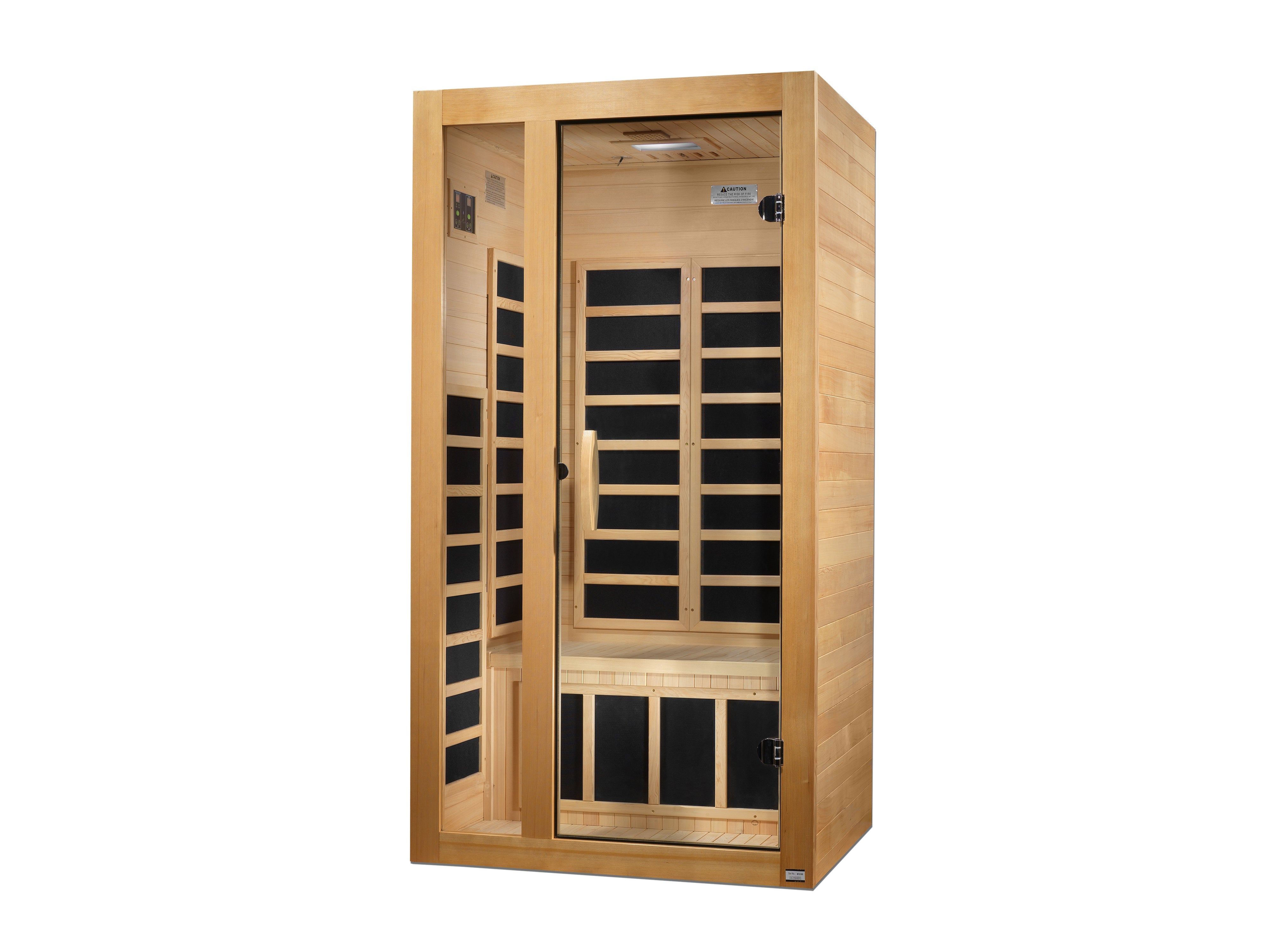 Dynamic Gracia 2 Person Infrared Sauna – Low EMF, 120V Plug & Play (Canadian Hemlock)