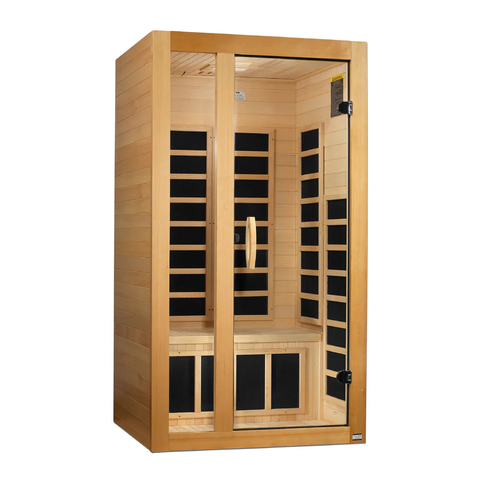 Dynamic Gracia 2 Person Infrared Sauna – Low EMF, 120V Plug & Play (Canadian Hemlock)