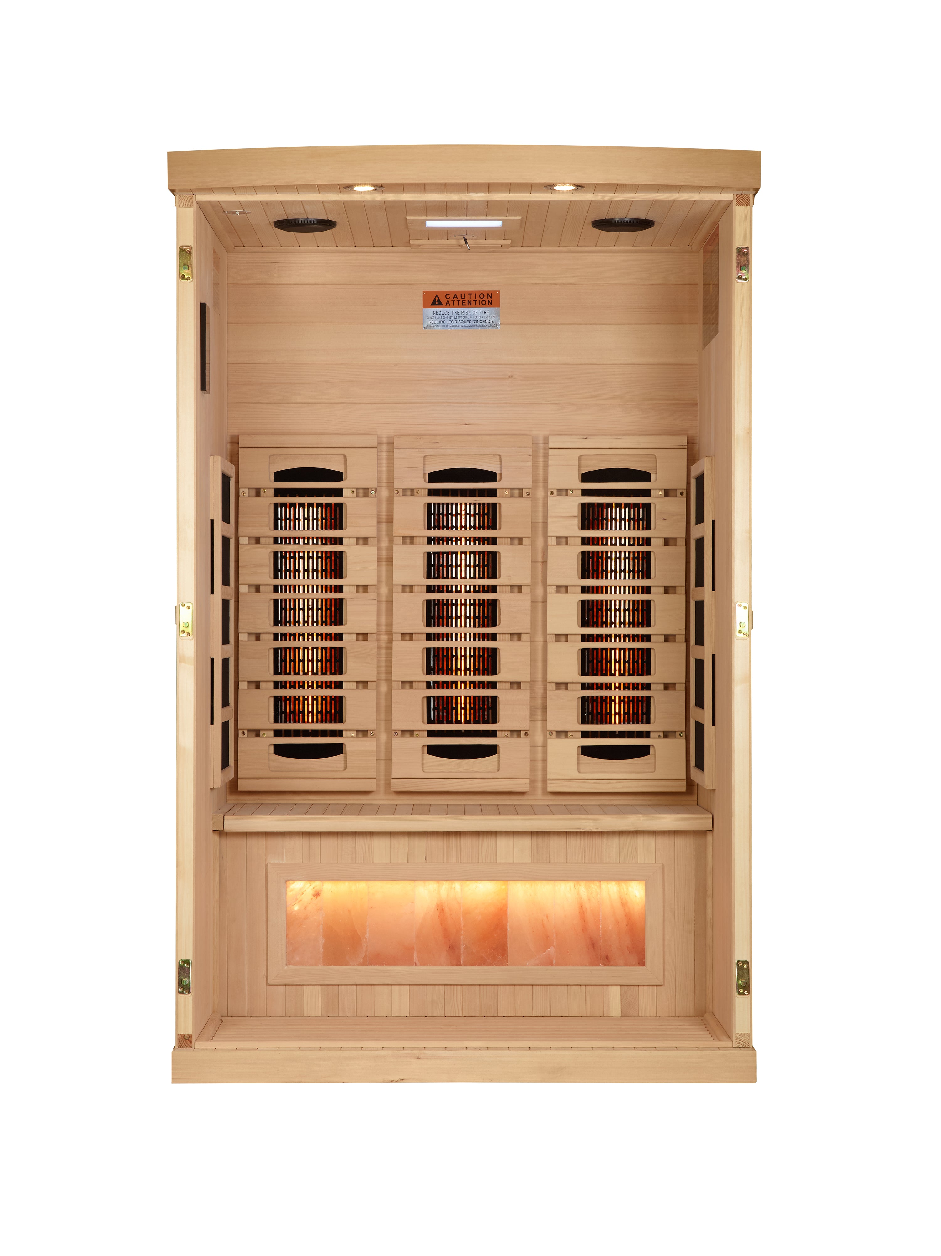 Golden Designs 2-Person Full Spectrum Infrared Sauna – 120V Plug & Play (Canadian Hemlock, Near Zero EMF)