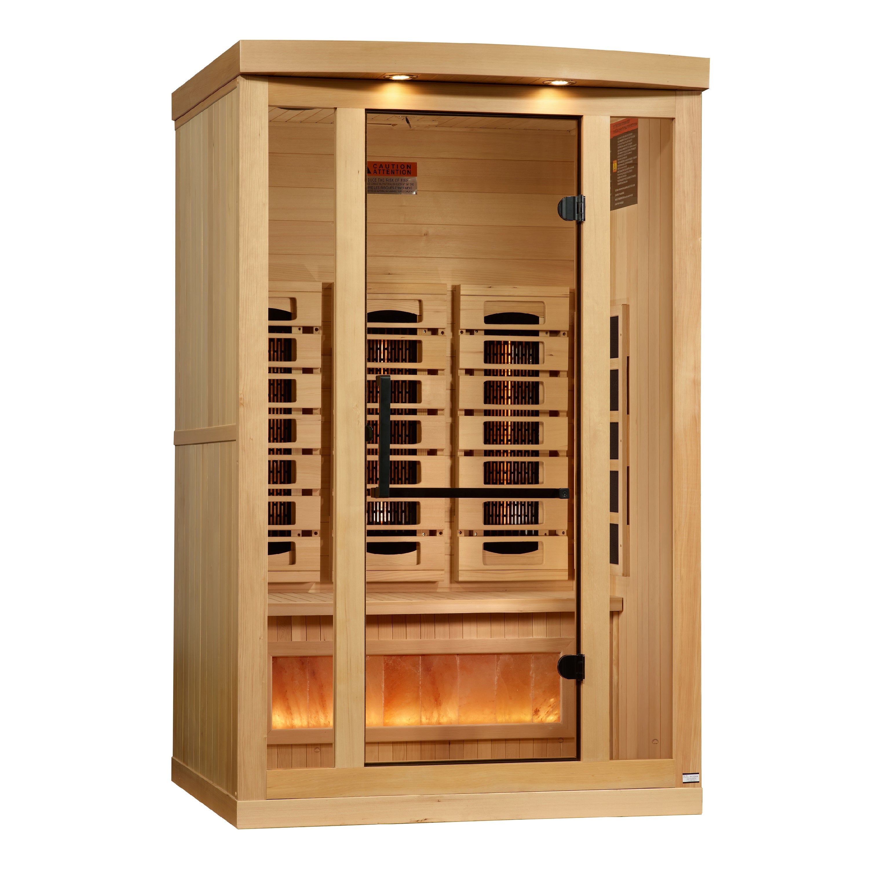 Golden Designs 2-Person Full Spectrum Infrared Sauna – 120V Plug & Play (Canadian Hemlock, Near Zero EMF)