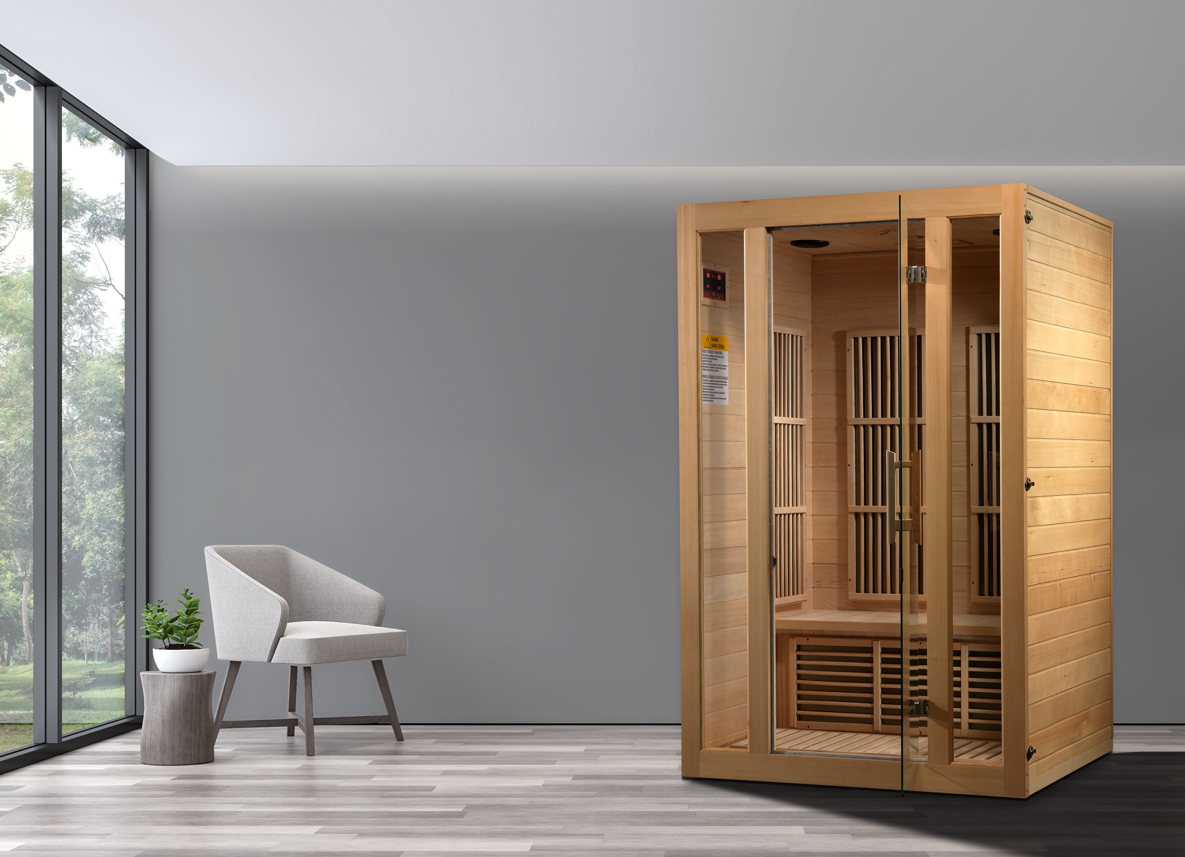 Maxxus Seattle 2-Person Infrared Sauna – Canadian Hemlock (Low EMF)