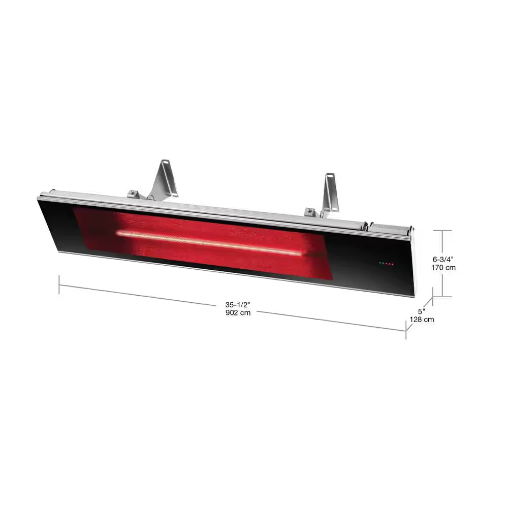1500-Watt Stainless Steel Infrared Ceiling-Mounted Indoor/Outdoor Electric Heater