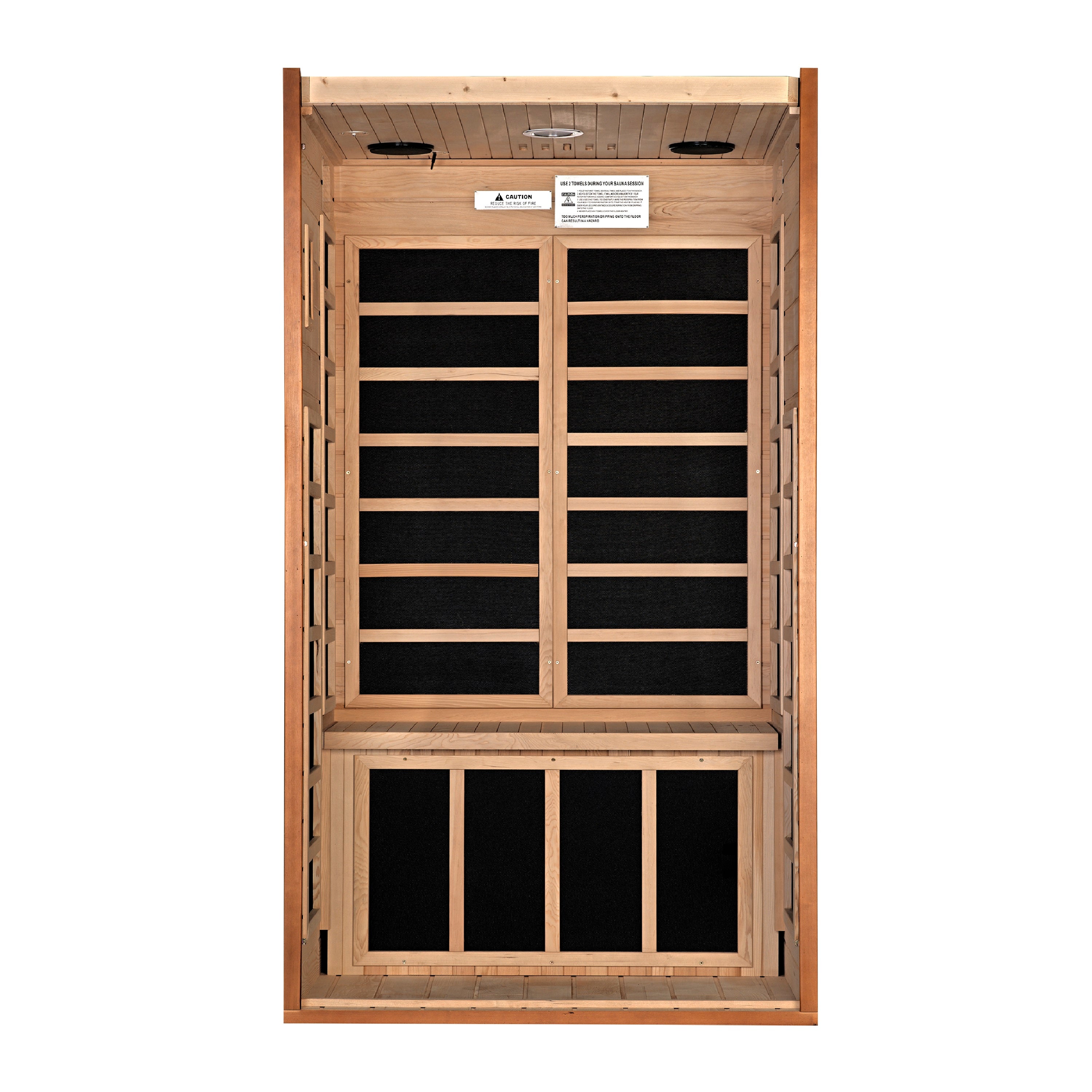 Dynamic Avila 1-2-person Low EMF (Between 5-10 MG) FAR Infrared Sauna (Canadian Hemlock)