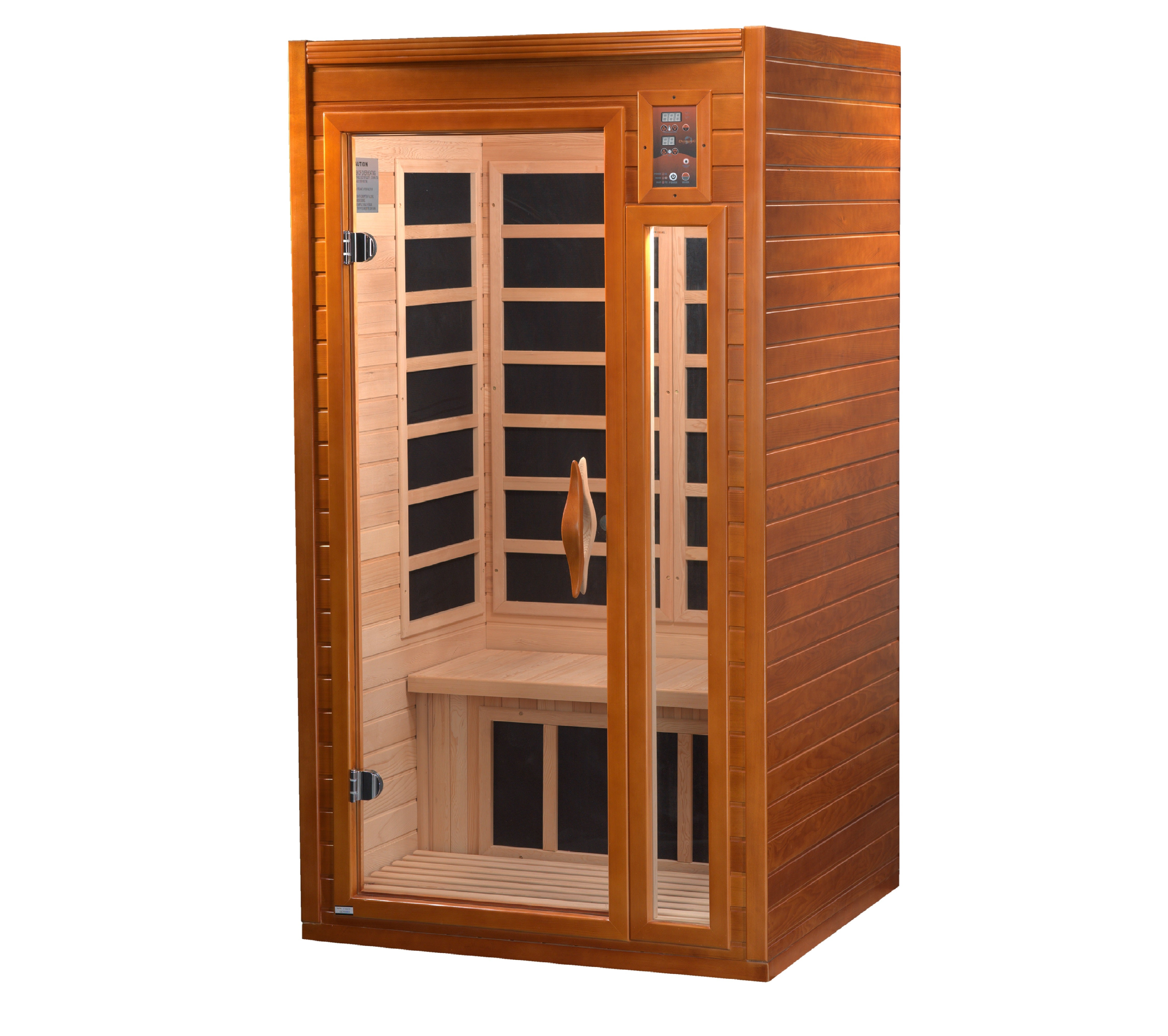 Dynamic Barcelona 1–2 Person Infrared Sauna – 120V Plug & Play (Canadian Hemlock, Low EMF)
