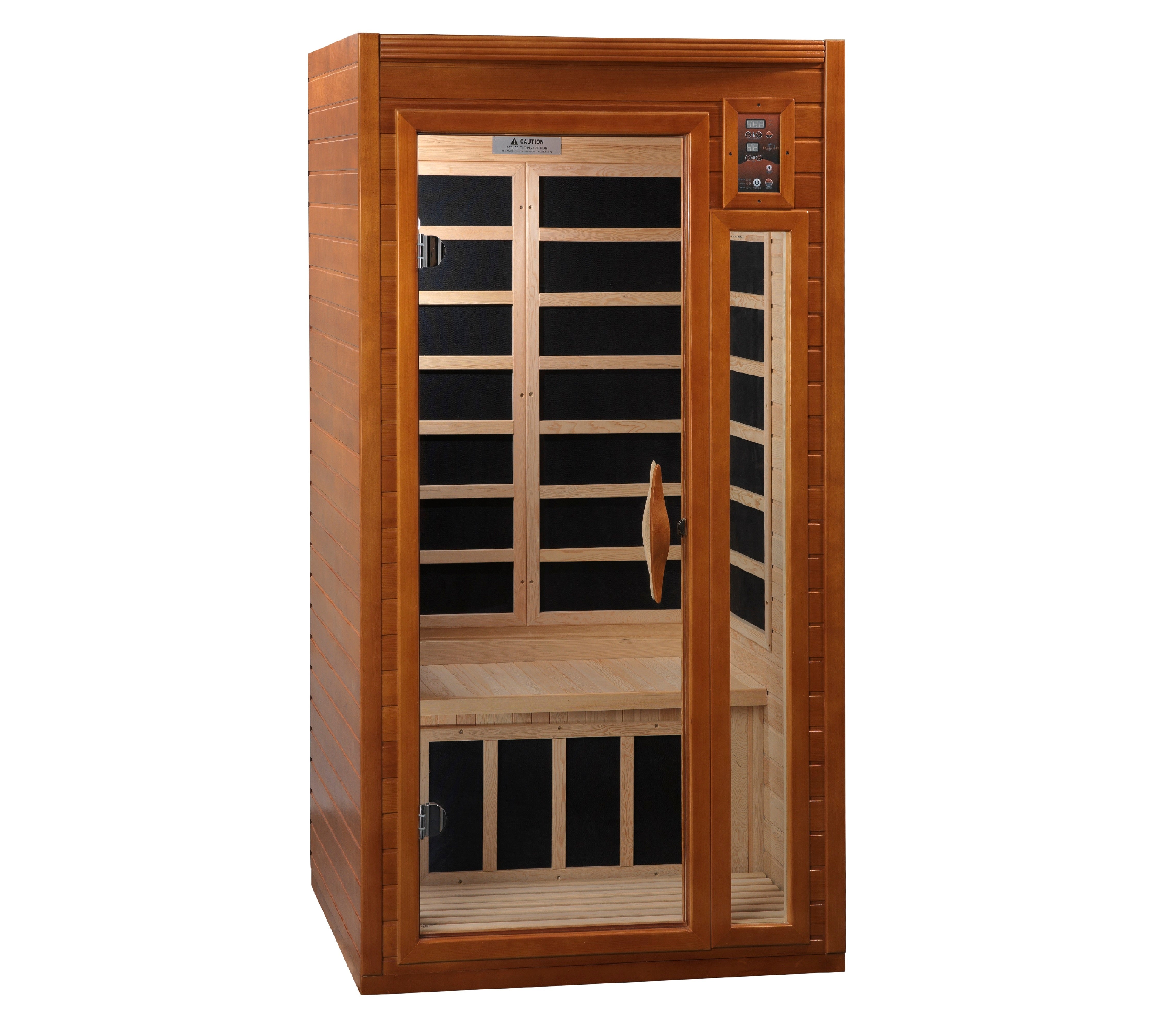 Dynamic Barcelona 1–2 Person Infrared Sauna – 120V Plug & Play (Canadian Hemlock, Low EMF)