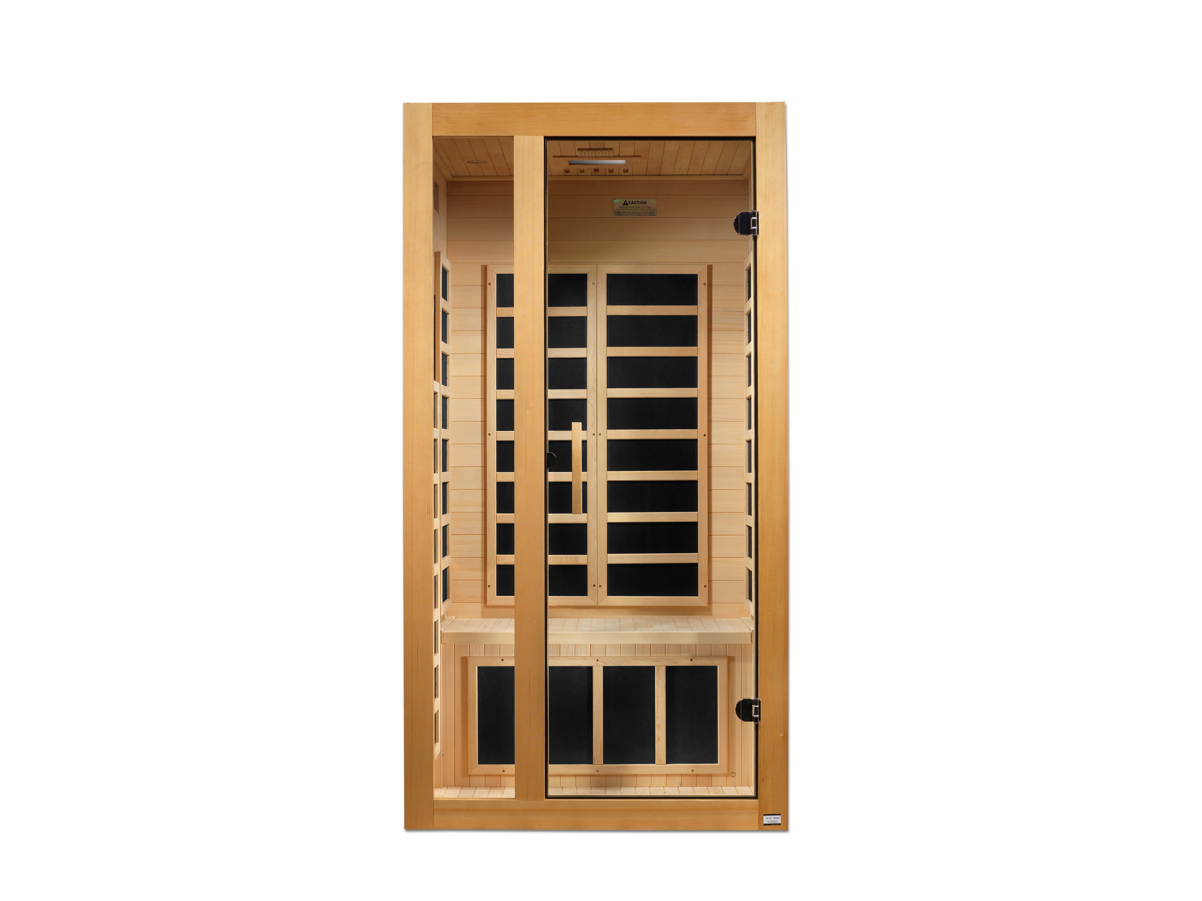 Dynamic Gracia 2 Person Infrared Sauna – Low EMF, 120V Plug &amp; Play (Canadian Hemlock)