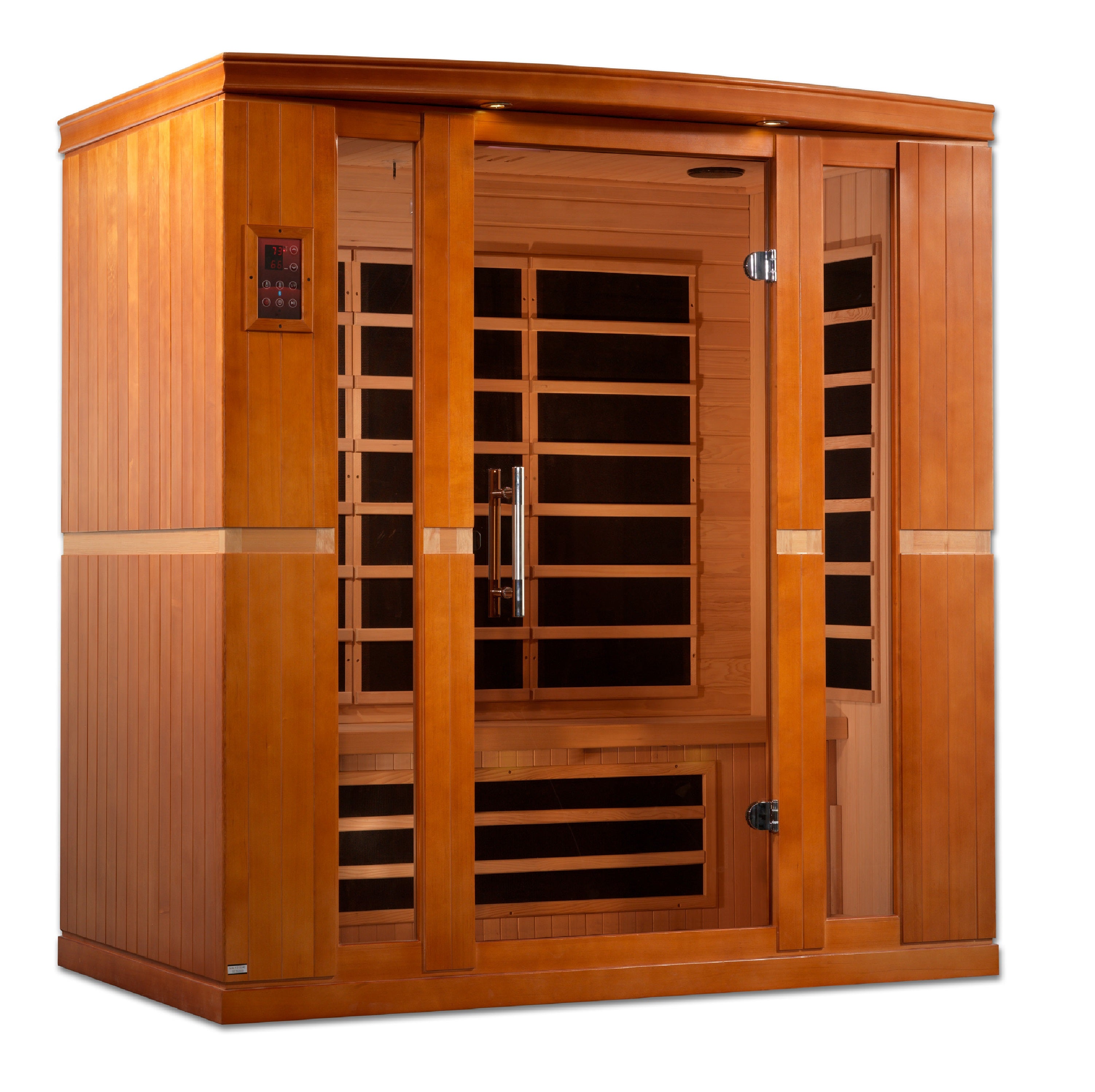 Dynamic Bergamo 4-Person Infrared Sauna – 120V Plug & Play (Canadian Hemlock, Low EMF)