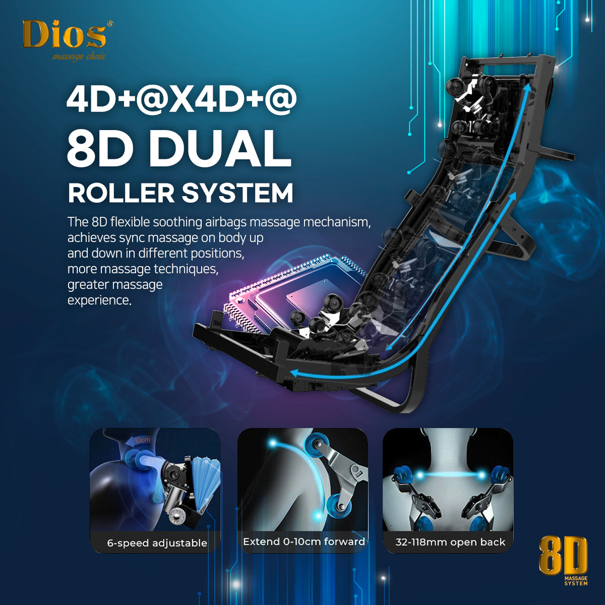 Kahuna DIOS 1288 Luxury 4D Massage Chair
