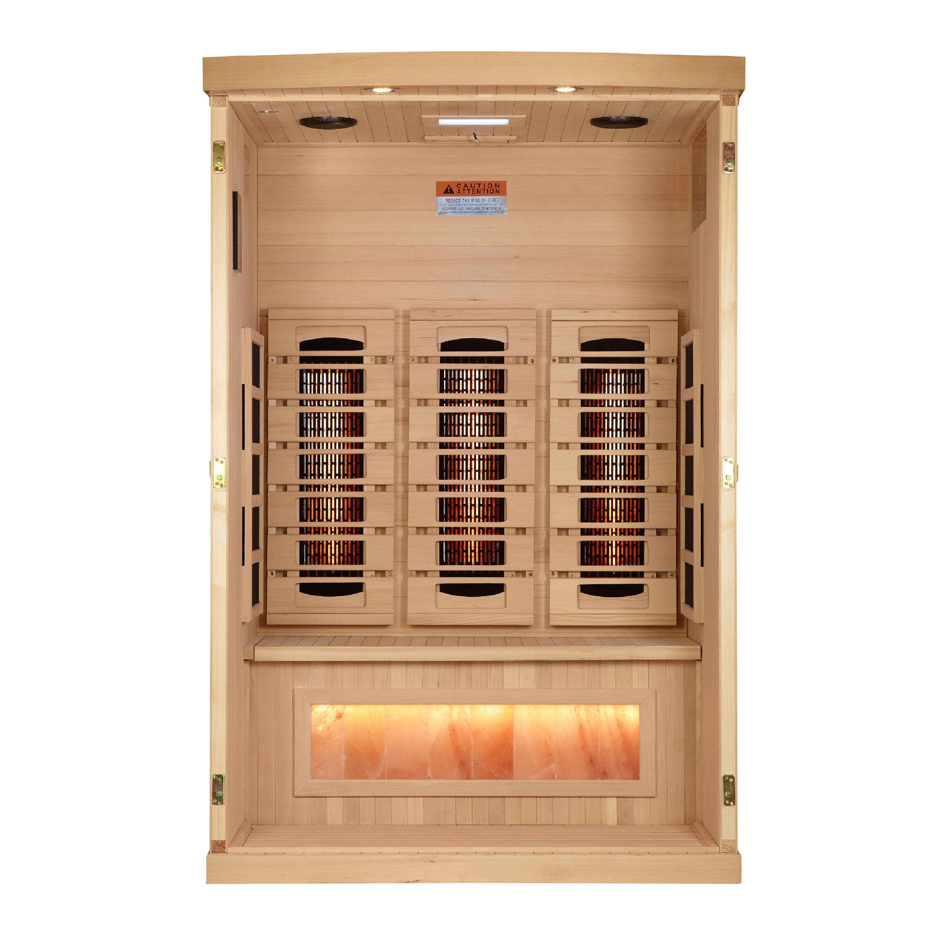 Golden Designs 2-Person Full Spectrum Infrared Sauna – 120V Plug & Play (Canadian Hemlock, Near Zero EMF)