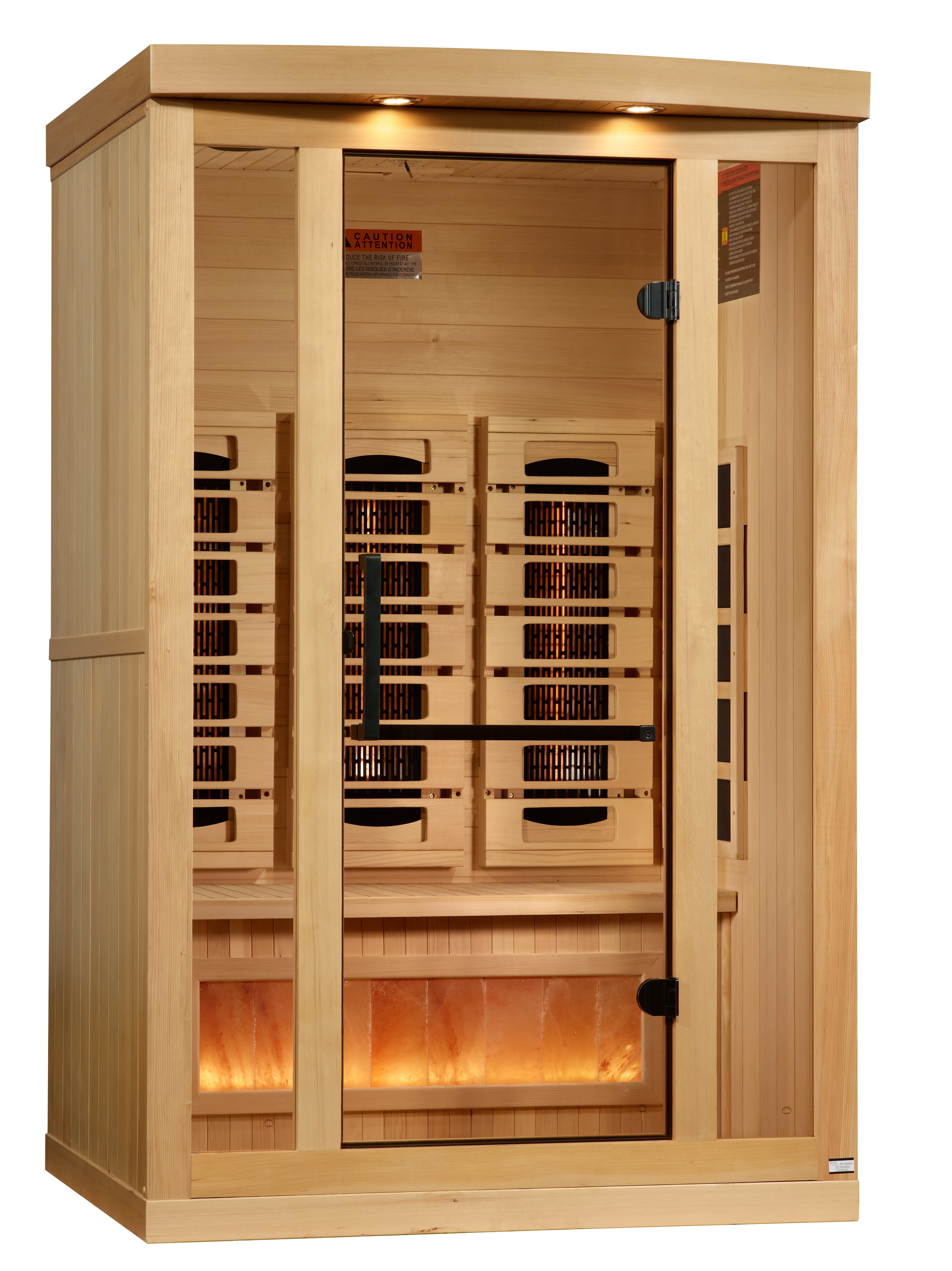 Golden Designs 2-Person Full Spectrum Infrared Sauna – 120V Plug & Play (Canadian Hemlock, Near Zero EMF)