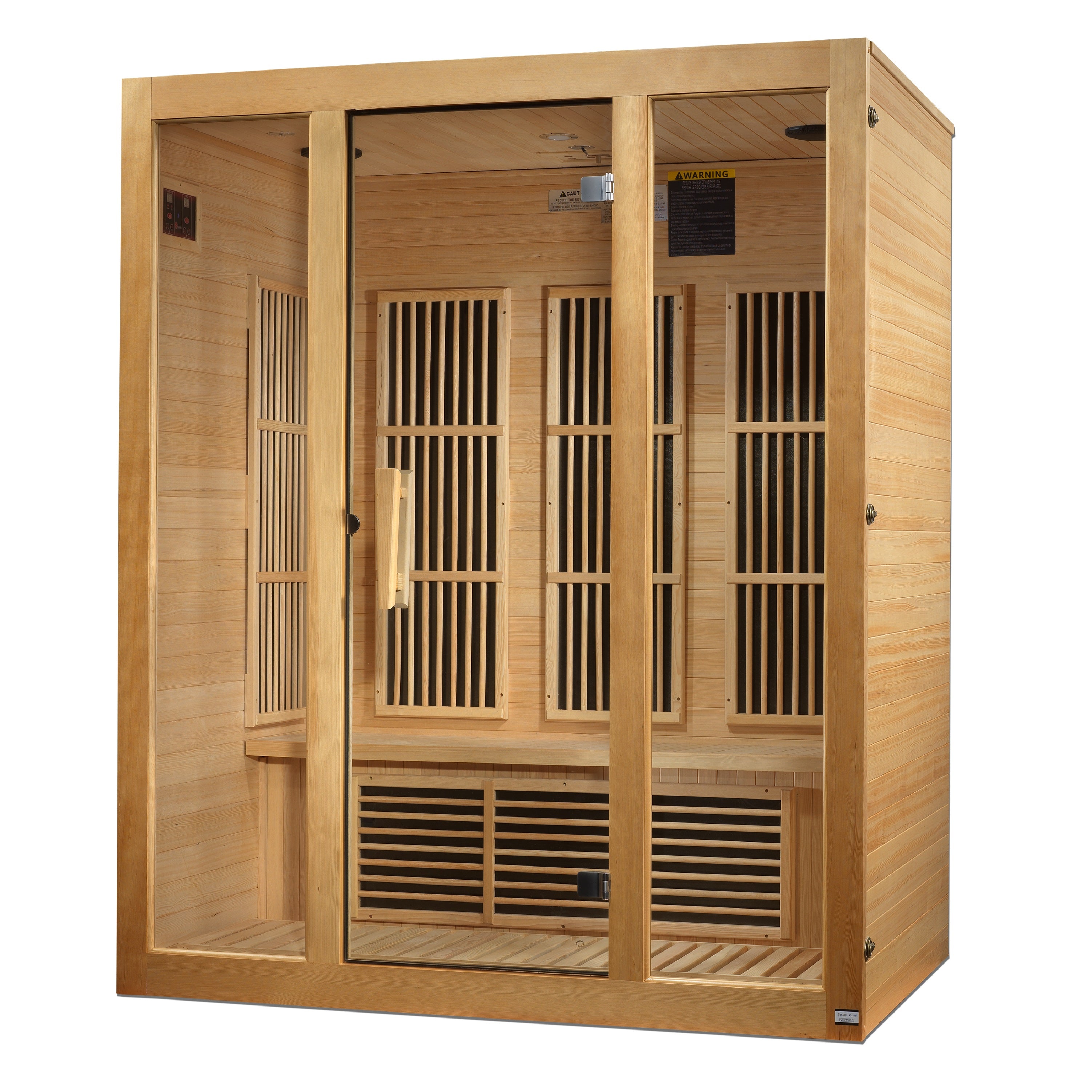 Maxxus Bellevue 3-Person Low EMF (Between 5-10 MG) FAR Infrared Sauna (Canadian Hemlock)