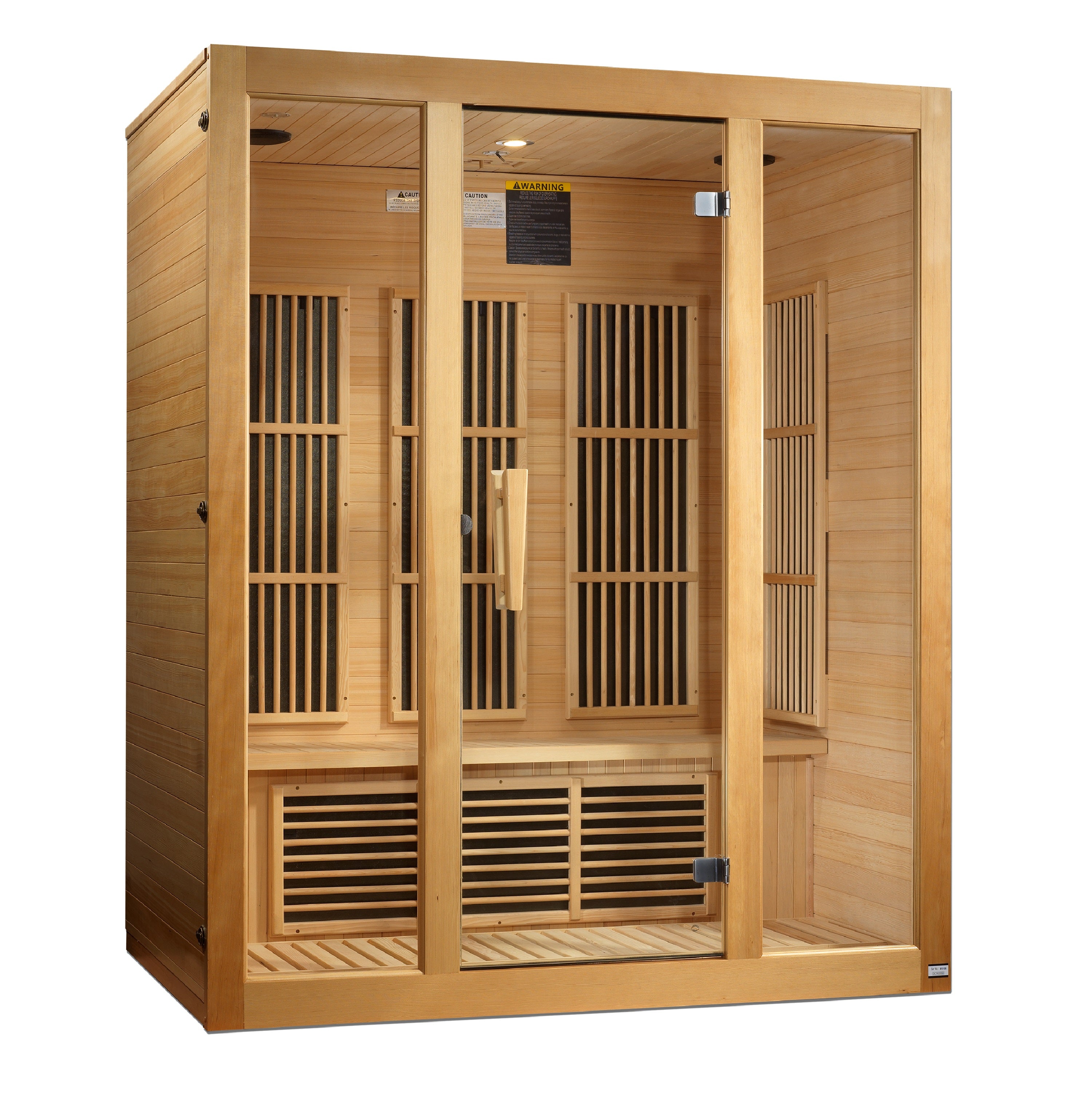 Maxxus Bellevue 3-Person Low EMF (Between 5-10 MG) FAR Infrared Sauna (Canadian Hemlock)