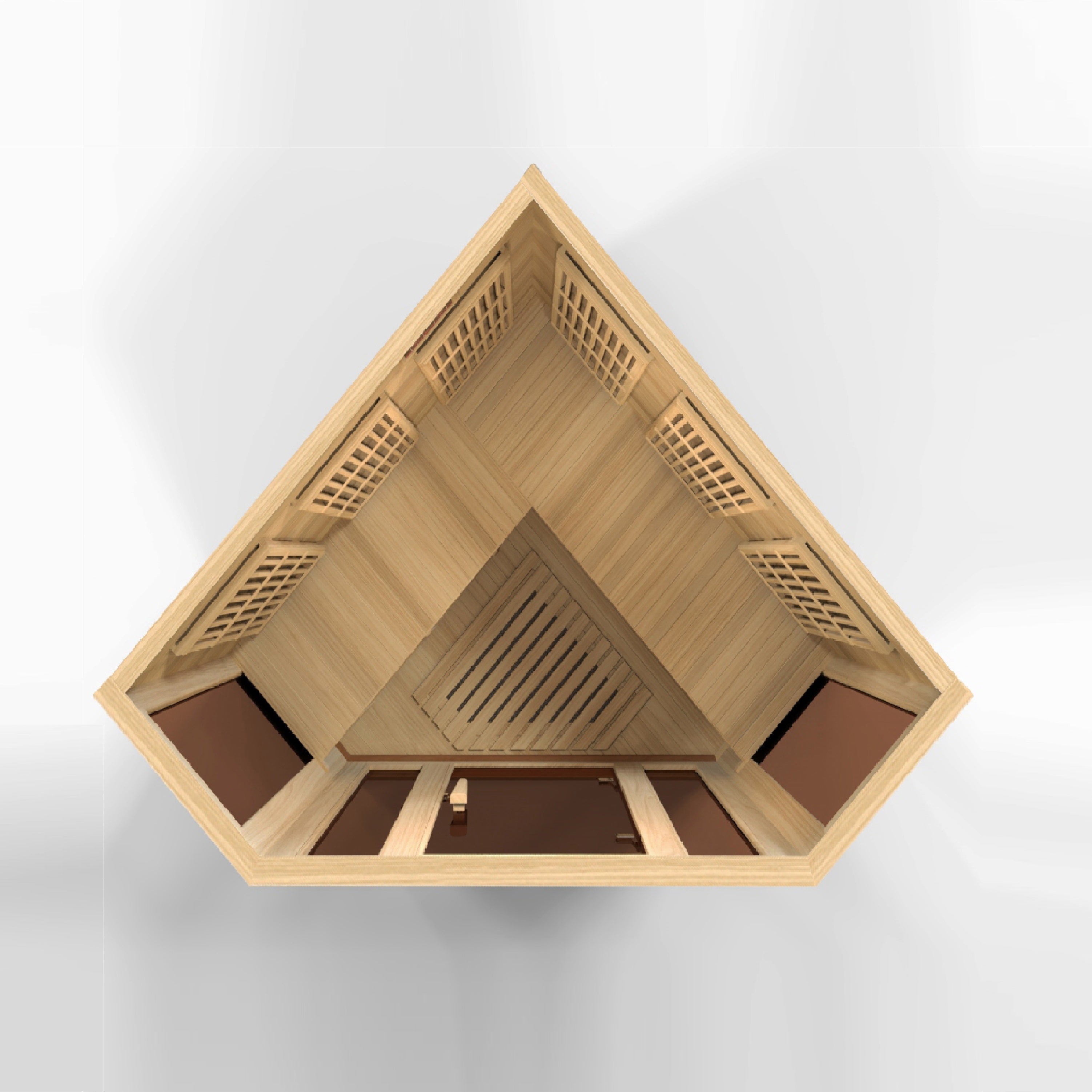 Maxxus 3-Person Corner Low EMF (Between 5-10 MG) FAR Infrared Sauna (Canadian Hemlock)